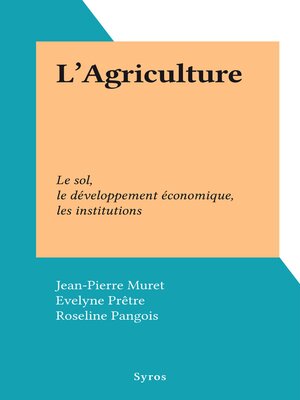 cover image of L'Agriculture